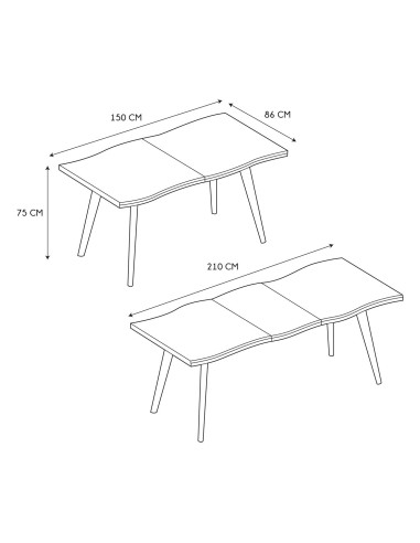 FOREST - Table extensible 6 à 8 personnes