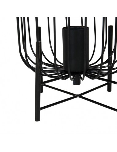 Lampe métal ajourée noire