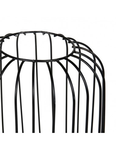 Lampe métal ajourée noire