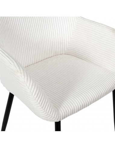 SCOTT - Fauteuil en velours - beige