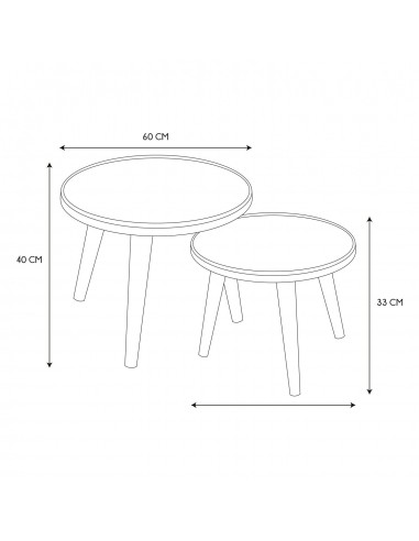 FELIX - Duo de tables gigognes en bois
