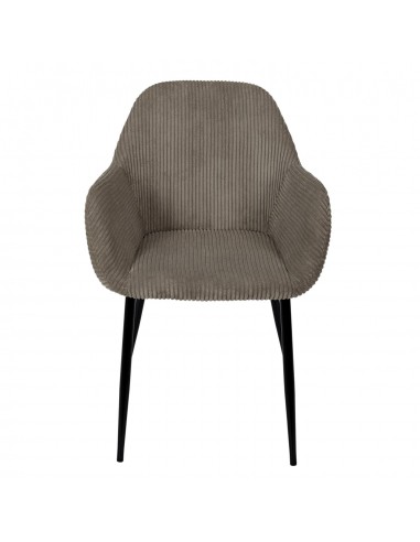 SCOTT - Fauteuil en velours - taupe