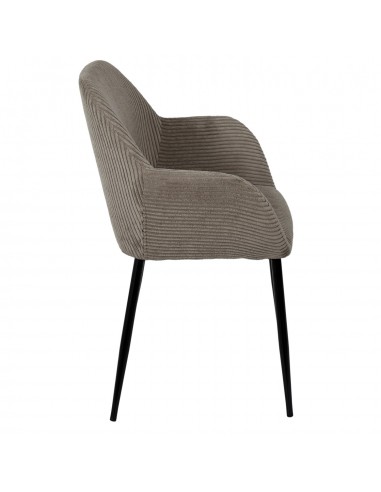 SCOTT - Fauteuil en velours - taupe