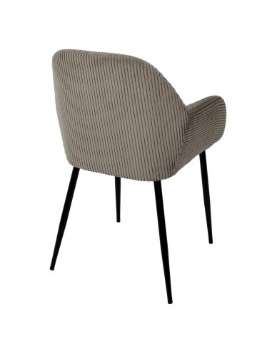 SCOTT - Fauteuil en velours - taupe