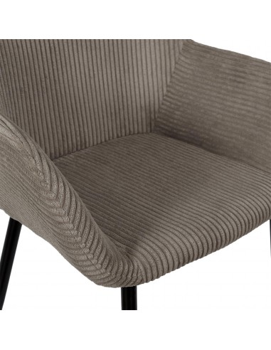 SCOTT - Fauteuil en velours - taupe