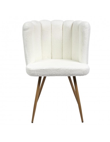ARIELLE - Chaise bouclette blanche