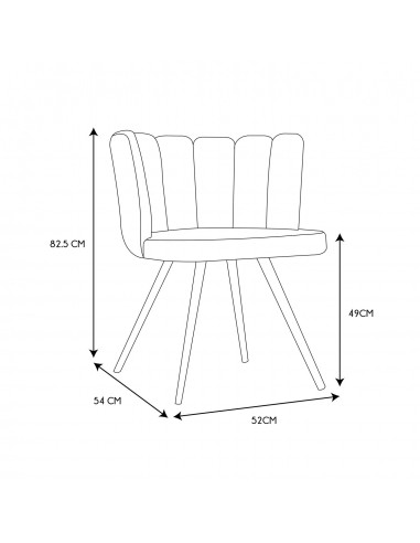 ARIELLE - Chaise bouclette blanche