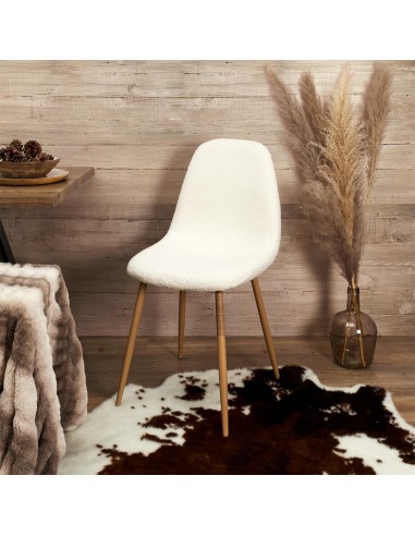 FREYA - Chaise scandinave bouclette