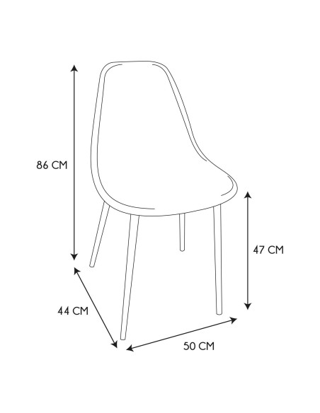 FREYA - Chaise scandinave bouclette