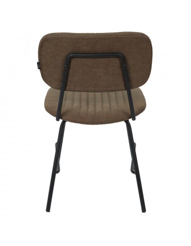 TAYLOR - Chaise matelassée marron