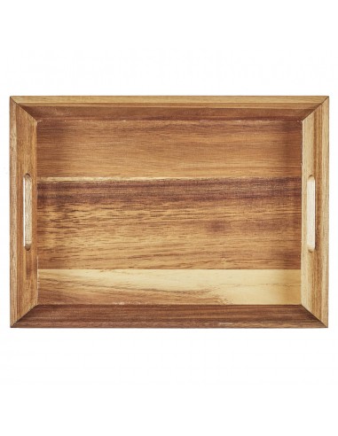 COCOONING - Plateau à poignées en acacia