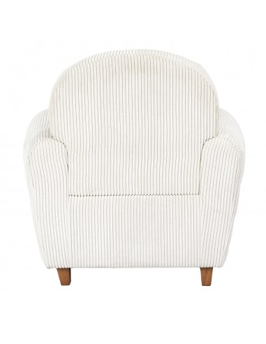 SCOTT - Fauteuil club côtelé beige