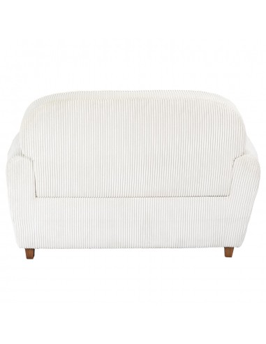 SCOTT - Canapé club côtelé beige fixe...