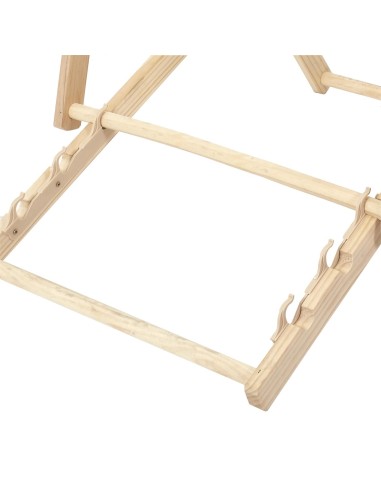 BAIN DE SOLEIL - Chilienne en bois rayures jaunes et blanches