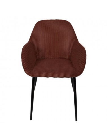 SCOTT - Fauteuil en velours - Terracotta