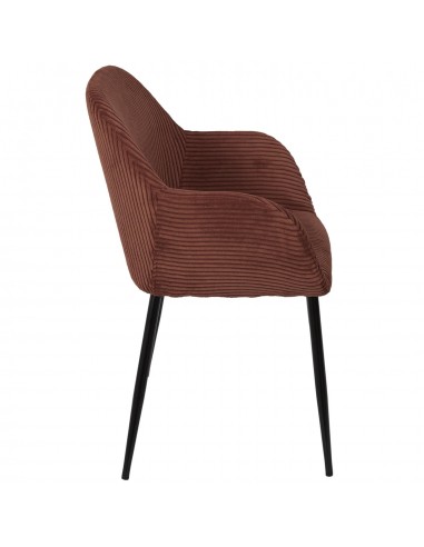 SCOTT - Fauteuil en velours - Terracotta