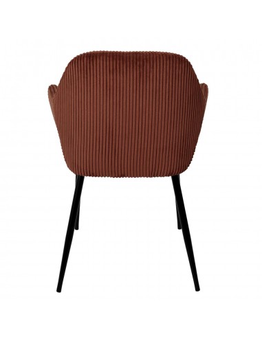 SCOTT - Fauteuil en velours - Terracotta
