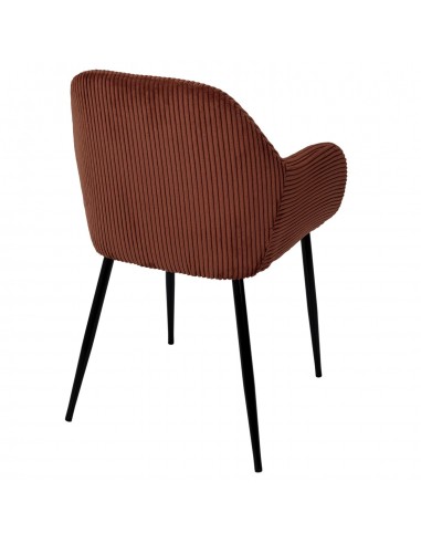 SCOTT - Fauteuil en velours - Terracotta