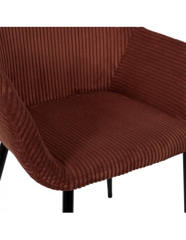 SCOTT - Fauteuil en velours - Terracotta