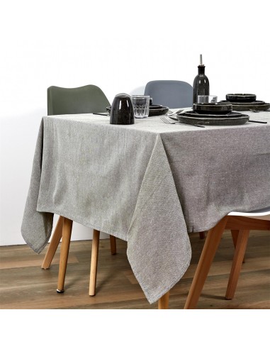 NATURAL - Nappe en coton vert olive...