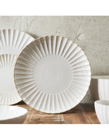 VLORA - Assiette plate en grès D27 cm