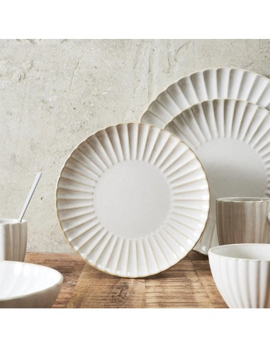 VLORA - Assiette à dessert en grès...