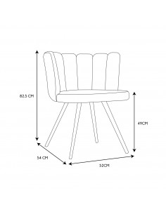ARIELLE - Chaise en velours... 2