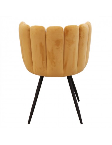 ARIELLE - Chaise en velours jaune...