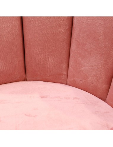 ARIELLE - Chaise en velours rose poudré