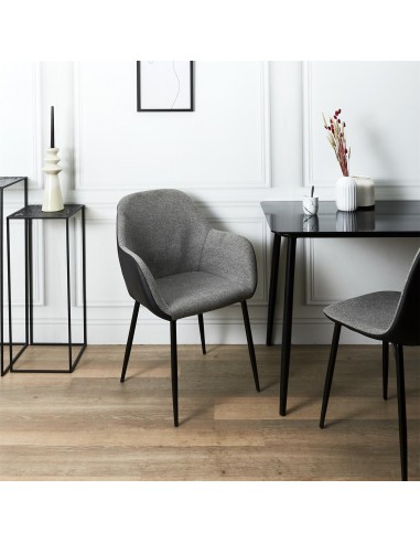 MENPHIS - Fauteuil noir et gris