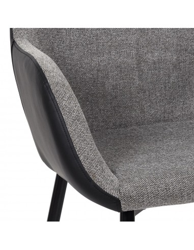 MENPHIS - Fauteuil noir et gris