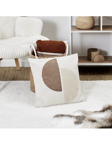 NATURAL - Housse de coussin beige et...
