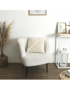 Housse de coussin beige à... 2