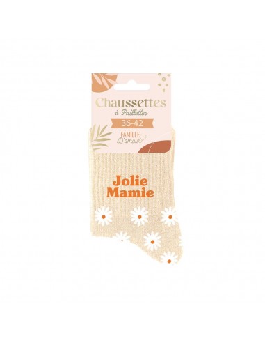 Chaussettes paillettes jolie mamie