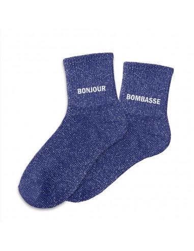 Chaussettes paillettes bonjour bombasse