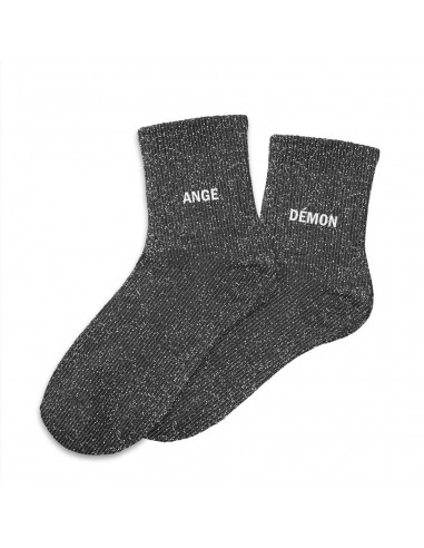 Chaussettes paillettes ange démon