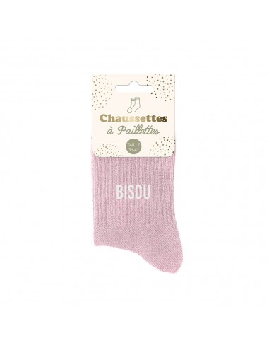 Chaussettes paillettes bisou