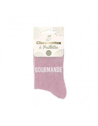 Chaussettes paillettes gourmande