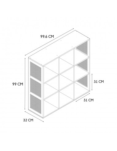 BAIA - Rangement modulable 9 cases