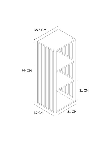 KARA - Etagère modulable 3 cases
