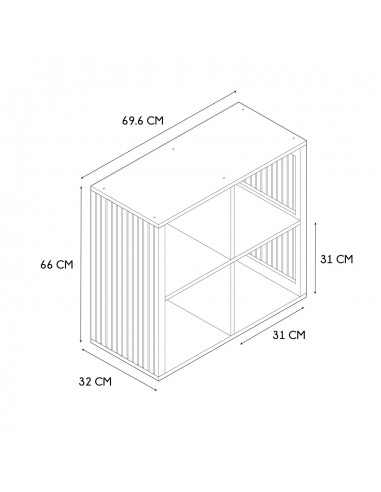 KARA - Rangement modulable 4 cases