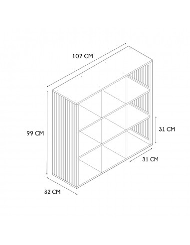 KARA - Rangement modulable 9 cases
