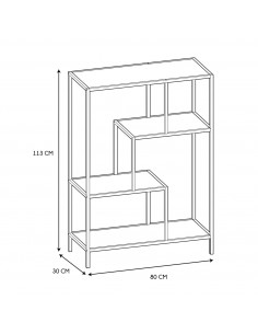 EDISON - Etagère verre fumé 2