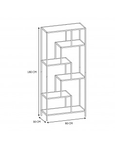 EDISON - Etagère verre fumé 2