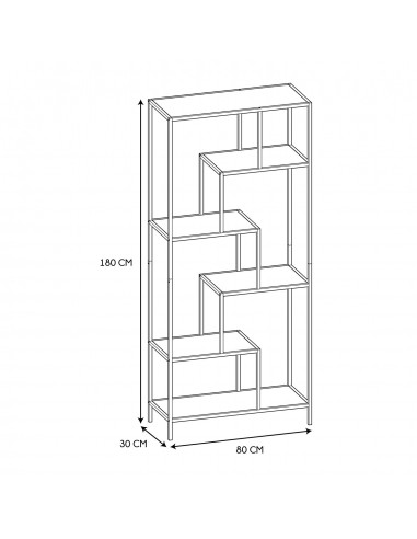 EDISON - Etagère verre fumé