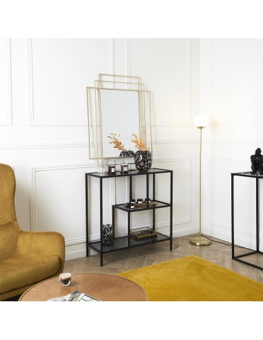 EDISON - Etagère verre fumé