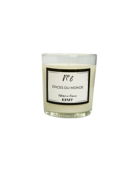 Bougie cire végétale 240g - N°6 - Epices du Monde