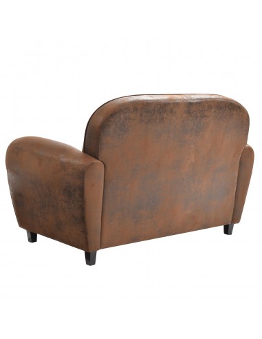 OXFORD - Canapé club 2 places marron...