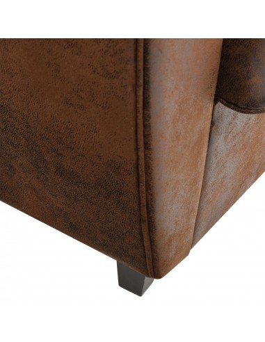 OXFORD - Canapé club 2 places marron...