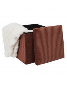 SCOTT - Pouf pliable côtelé... 2